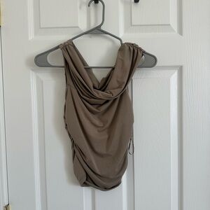 Abercrombie & Fitch Taupe Draped Top